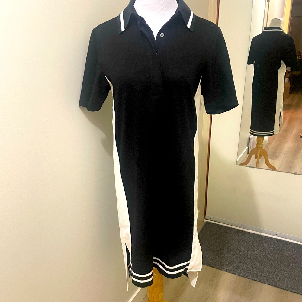 Public School Monochrome Long Sleeve Dress